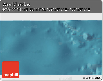 Satellite 3D Map of the Area around 40° 23' 48" N, 163° 16' 30" E