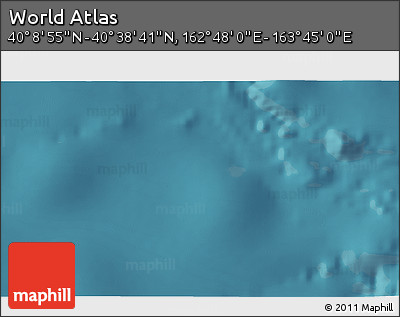 Satellite 3D Map of the Area around 40° 23' 48" N, 163° 16' 30" E