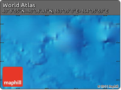 Shaded Relief Map of the Area around 40° 23' 48" N, 164° 7' 30" E
