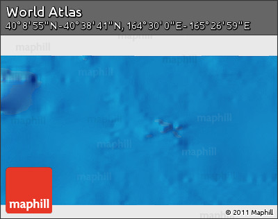Physical 3D Map of the Area around 40° 23' 48" N, 164° 58' 29" E