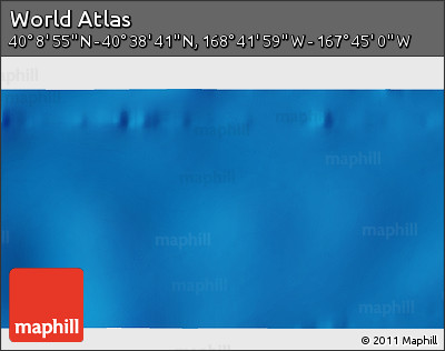 Shaded Relief 3D Map of the Area around 40° 23' 48" N, 168° 13' 29" W