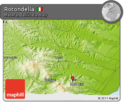 Physical 3D Map of Rotondella