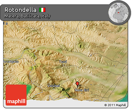 Satellite 3D Map of Rotondella