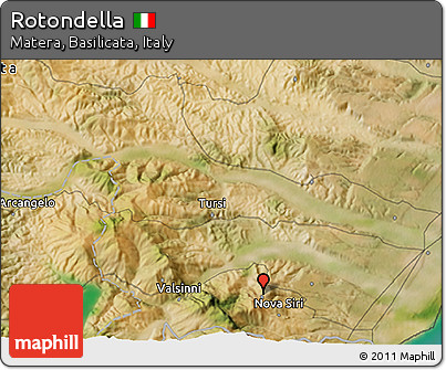 Satellite 3D Map of Rotondella