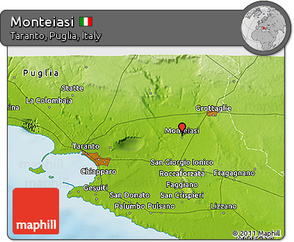 Physical 3D Map of Monteiasi