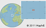 Savanna Style Location Map of the area around 40° 23' 48" N, 17° 46' 29" W