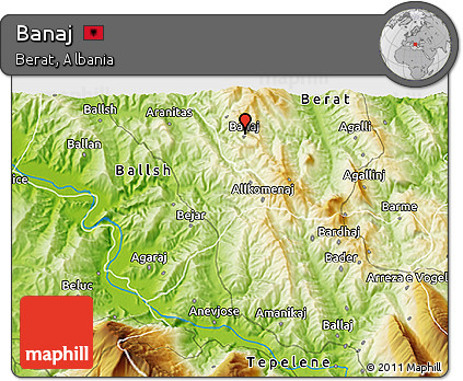 Physical 3D Map of Banaj