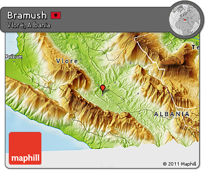 Physical 3D Map of Bramush