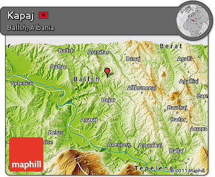 Physical 3D Map of Kapaj