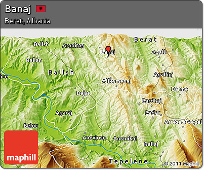 Physical 3D Map of Banaj