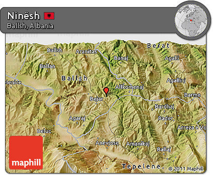 Satellite 3D Map of Ninësh
