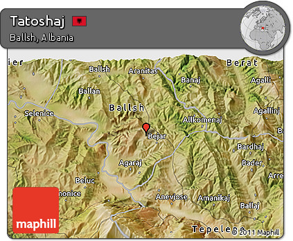 Satellite 3D Map of Tatoshaj