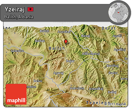 Satellite 3D Map of Yzeiraj