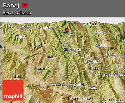 Satellite 3D Map of Banaj
