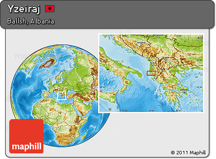 Physical Location Map of Yzeiraj