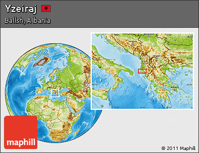 Physical Location Map of Yzeiraj