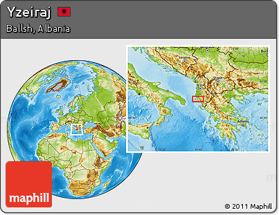 Physical Location Map of Yzeiraj