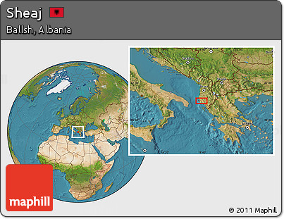 Satellite Location Map of Sheaj