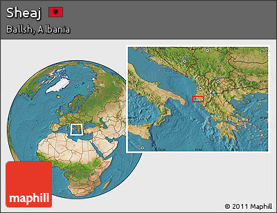 Satellite Location Map of Sheaj