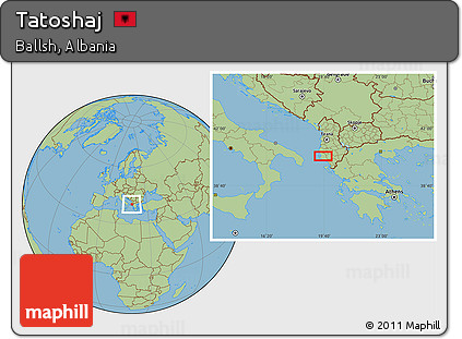 Savanna Style Location Map of Tatoshaj