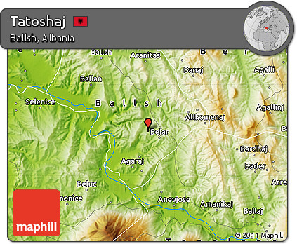 Physical Map of Tatoshaj