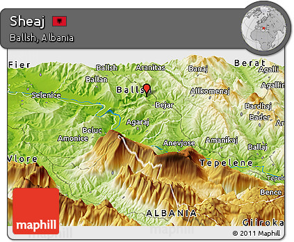 Physical Panoramic Map of Sheaj