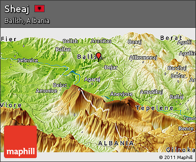 Physical Panoramic Map of Sheaj