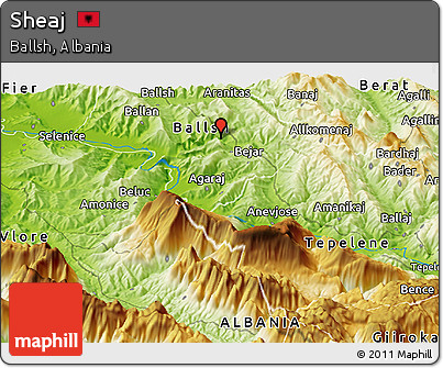 Physical Panoramic Map of Sheaj