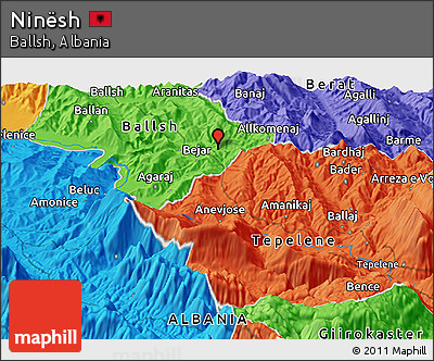 Political Panoramic Map of Ninësh