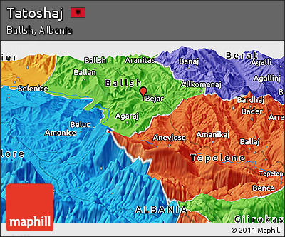 Political Panoramic Map of Tatoshaj