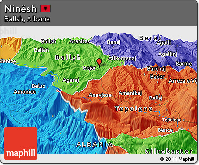 Political Panoramic Map of Ninësh