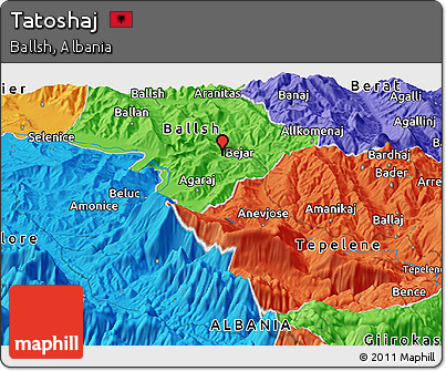 Political Panoramic Map of Tatoshaj