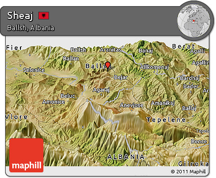 Satellite Panoramic Map of Sheaj
