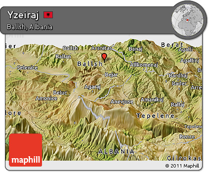 Satellite Panoramic Map of Yzeiraj