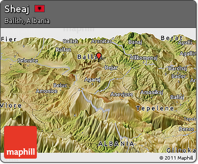 Satellite Panoramic Map of Sheaj