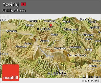 Satellite Panoramic Map of Yzeiraj