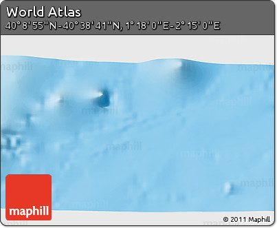 Physical 3D Map of the Area around 40° 23' 48" N, 1° 46' 29" E