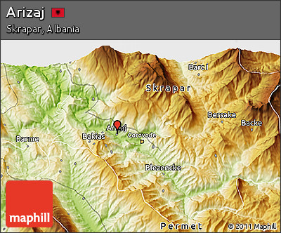 Physical 3D Map of Arizaj