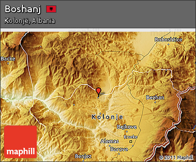 Physical 3D Map of Boshanj