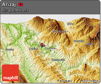 Physical 3D Map of Arizaj