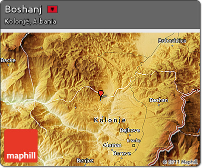Physical 3D Map of Boshanj