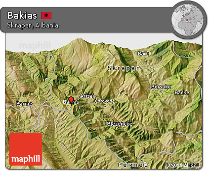 Satellite 3D Map of Bakias