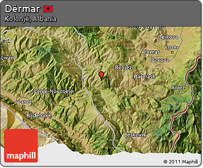 Satellite 3D Map of Dërmar