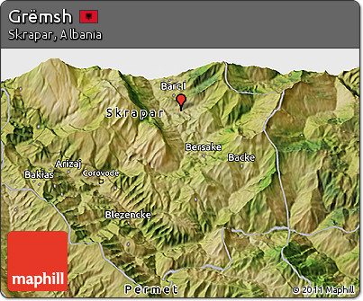 Satellite 3D Map of Grëmsh