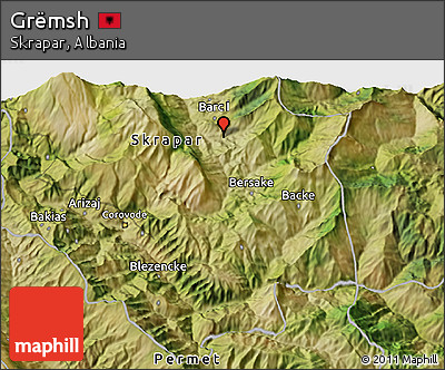 Satellite 3D Map of Grëmsh