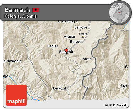 Shaded Relief 3D Map of Barmash