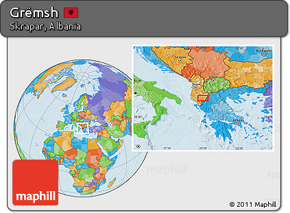 Political Location Map of Grëmsh