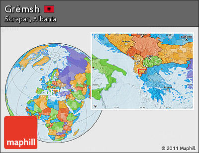 Political Location Map of Grëmsh