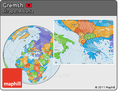 Political Location Map of Grëmsh