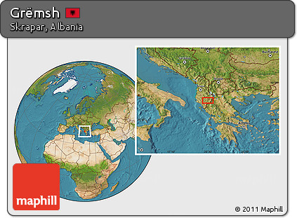 Satellite Location Map of Grëmsh
